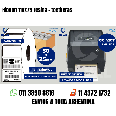 Ribbon 110x74 resina - textileras