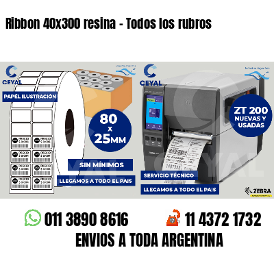 Ribbon 40x300 resina - Todos los rubros