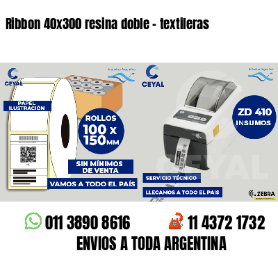 Ribbon 40x300 resina doble - textileras
