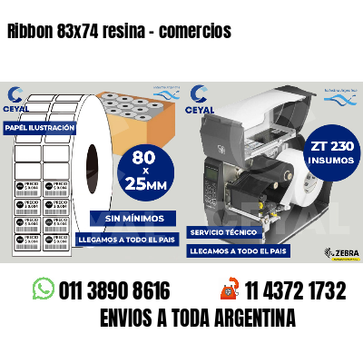Ribbon 83x74 resina - comercios
