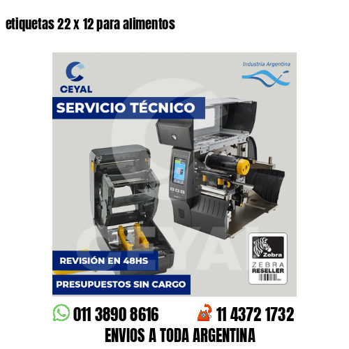 etiquetas 22 x 12 para alimentos