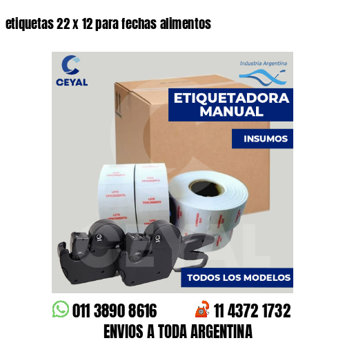 etiquetas 22 x 12 para fechas alimentos