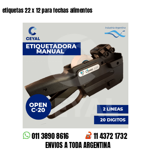 etiquetas 22 x 12 para fechas alimentos