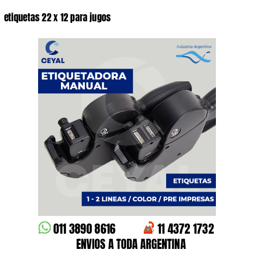 etiquetas 22 x 12 para jugos