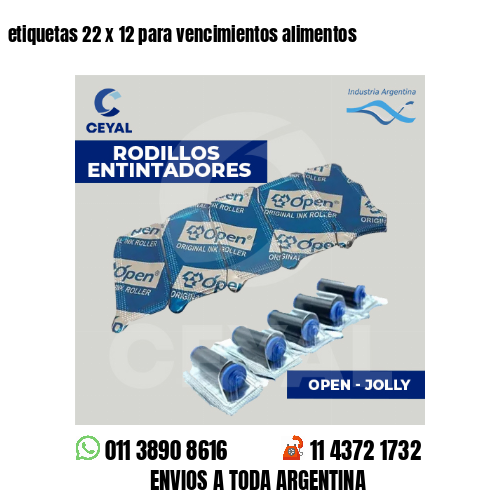 etiquetas 22 x 12 para vencimientos alimentos