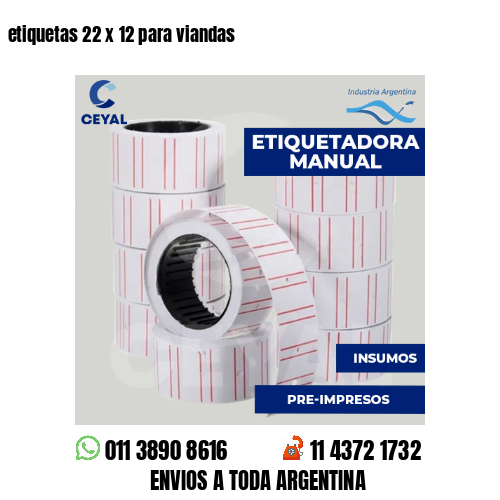etiquetas 22 x 12 para viandas 