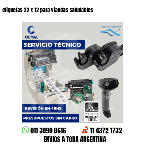 etiquetas 22 x 12 para viandas saludables