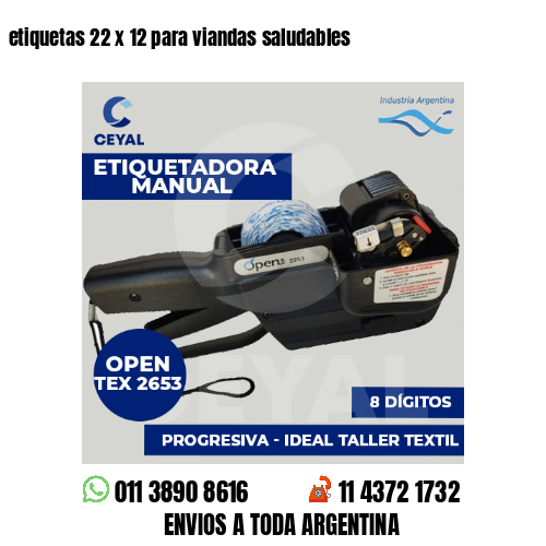 etiquetas 22 x 12 para viandas saludables