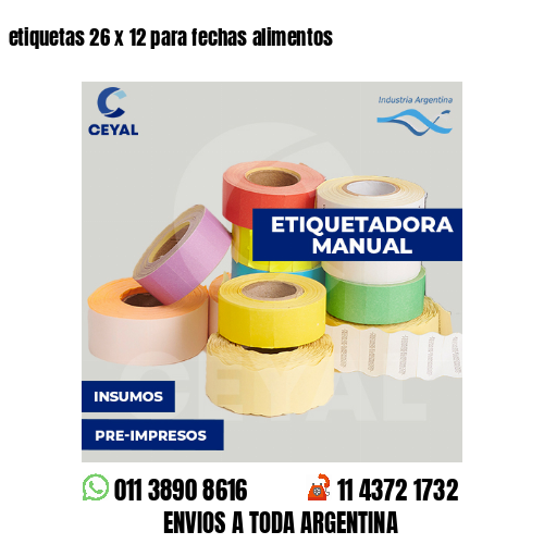 etiquetas 26 x 12 para fechas alimentos