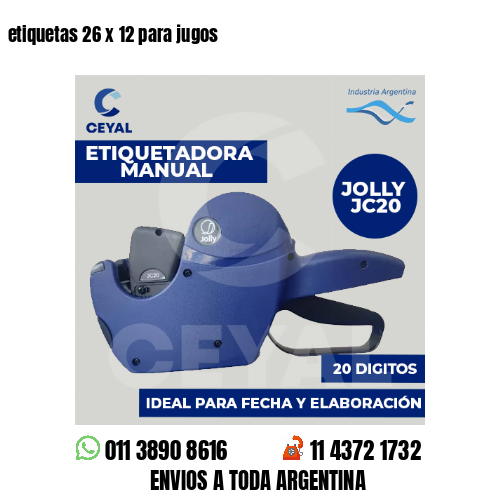 etiquetas 26 x 12 para jugos