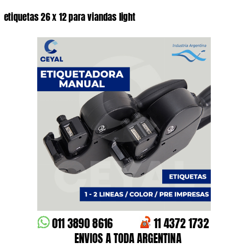 etiquetas 26 x 12 para viandas light 