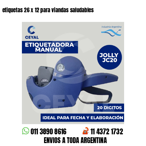 etiquetas 26 x 12 para viandas saludables