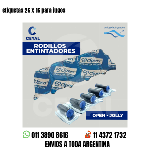 etiquetas 26 x 16 para jugos