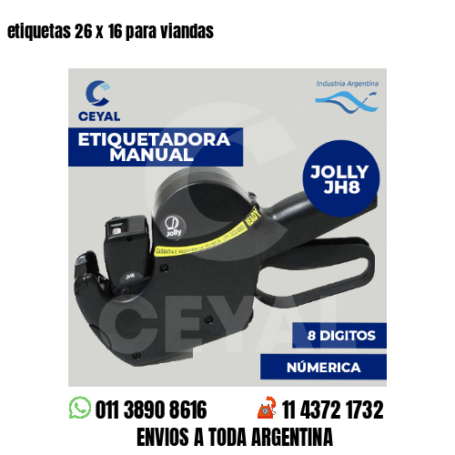 etiquetas 26 x 16 para viandas 