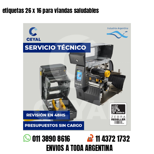 etiquetas 26 x 16 para viandas saludables