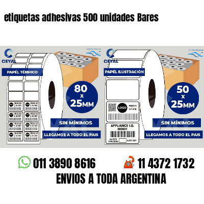 etiquetas adhesivas 500 unidades Bares