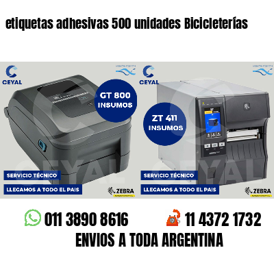 etiquetas adhesivas 500 unidades Bicicleterías