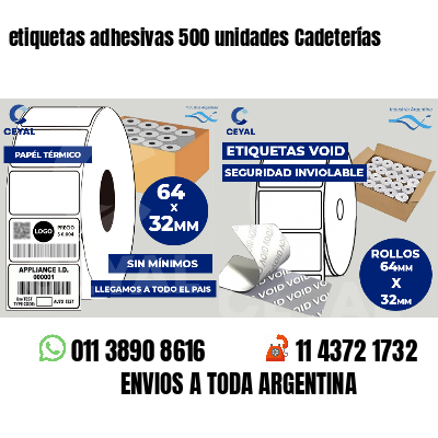 etiquetas adhesivas 500 unidades Cadeterías