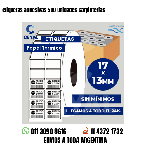 etiquetas adhesivas 500 unidades Carpinterías