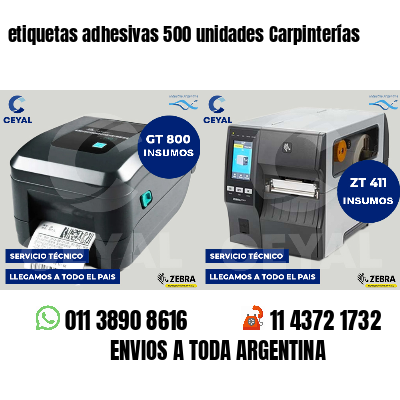 etiquetas adhesivas 500 unidades Carpinterías