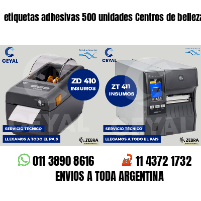 etiquetas adhesivas 500 unidades Centros de belleza