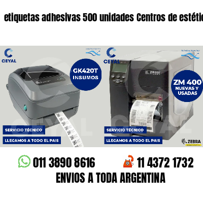 etiquetas adhesivas 500 unidades Centros de estética
