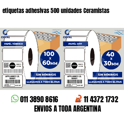 etiquetas adhesivas 500 unidades Ceramistas