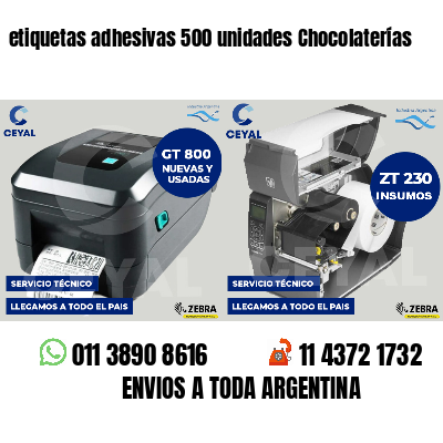 etiquetas adhesivas 500 unidades Chocolaterías