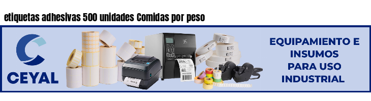 etiquetas adhesivas 500 unidades Comidas por peso