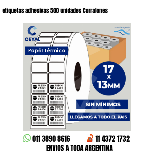 etiquetas adhesivas 500 unidades Corralones