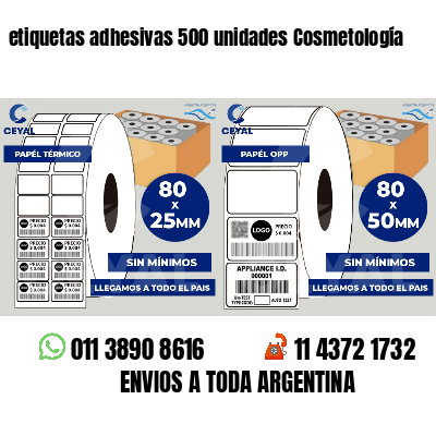etiquetas adhesivas 500 unidades Cosmetología