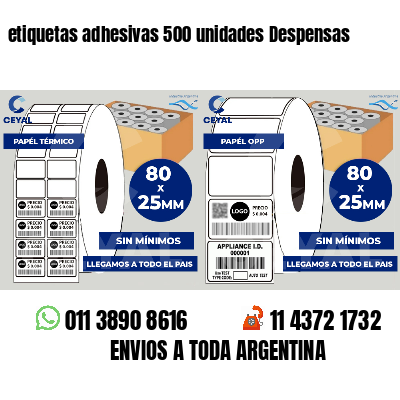 etiquetas adhesivas 500 unidades Despensas