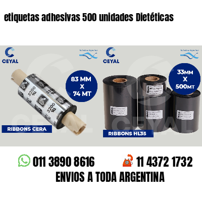 etiquetas adhesivas 500 unidades Dietéticas