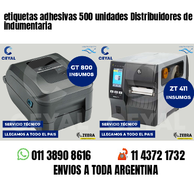 etiquetas adhesivas 500 unidades Distribuidores de indumentaria