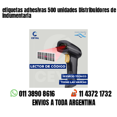 etiquetas adhesivas 500 unidades Distribuidores de indumentaria