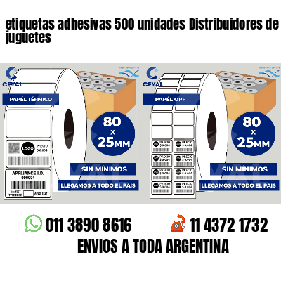 etiquetas adhesivas 500 unidades Distribuidores de juguetes