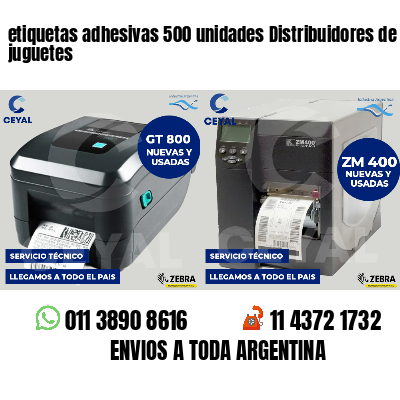 etiquetas adhesivas 500 unidades Distribuidores de juguetes