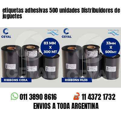 etiquetas adhesivas 500 unidades Distribuidores de juguetes
