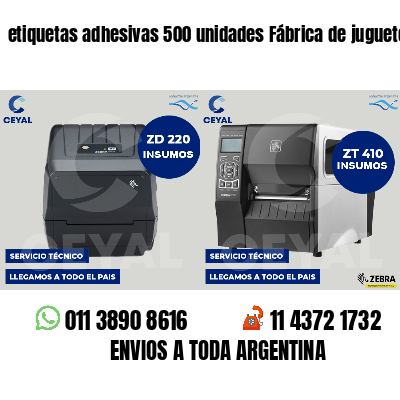 etiquetas adhesivas 500 unidades Fábrica de juguetes