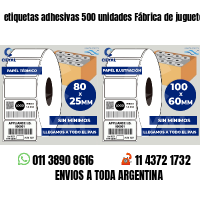 etiquetas adhesivas 500 unidades Fábrica de juguetes