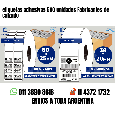 etiquetas adhesivas 500 unidades Fabricantes de calzado