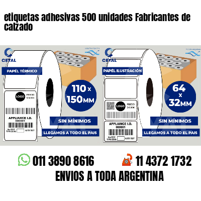 etiquetas adhesivas 500 unidades Fabricantes de calzado