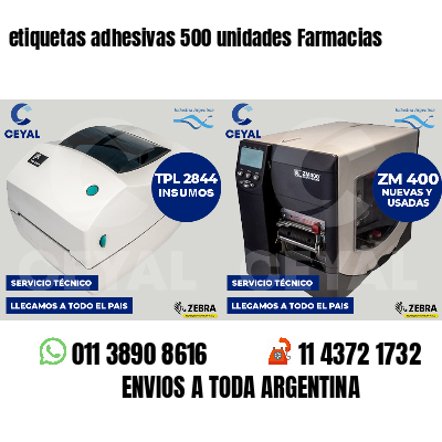 etiquetas adhesivas 500 unidades Farmacias