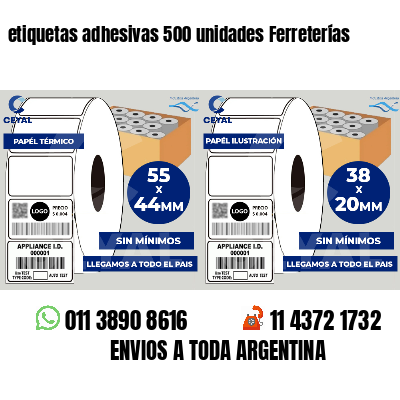 etiquetas adhesivas 500 unidades Ferreterías