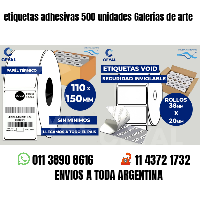 etiquetas adhesivas 500 unidades Galerías de arte