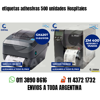 etiquetas adhesivas 500 unidades Hospitales