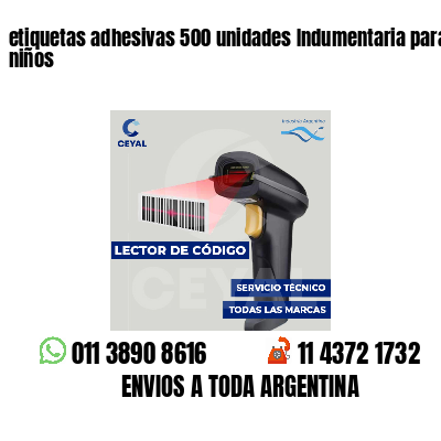 etiquetas adhesivas 500 unidades Indumentaria para niños
