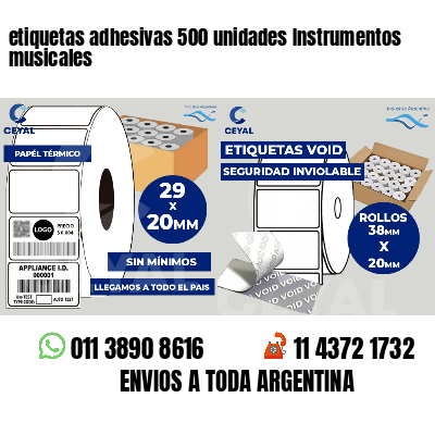 etiquetas adhesivas 500 unidades Instrumentos musicales