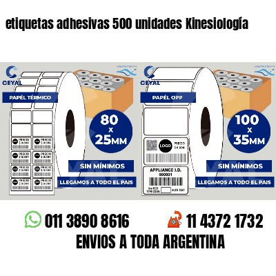 etiquetas adhesivas 500 unidades Kinesiología