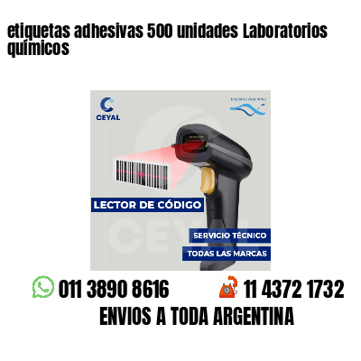 etiquetas adhesivas 500 unidades Laboratorios químicos